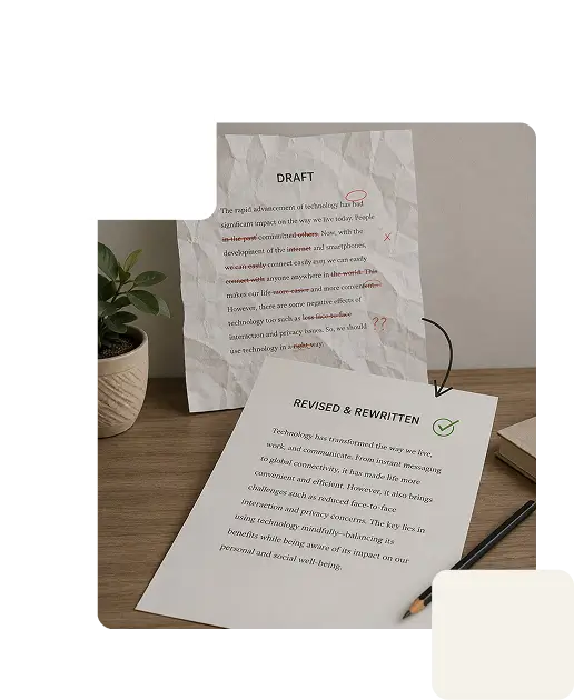 Revisions & Rewriting Support Services banner Image
